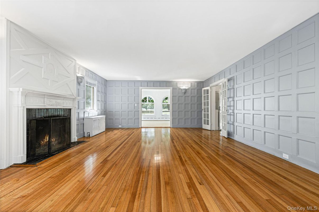 Empty room, Fireplace, Interior, Wood Texture Flooring