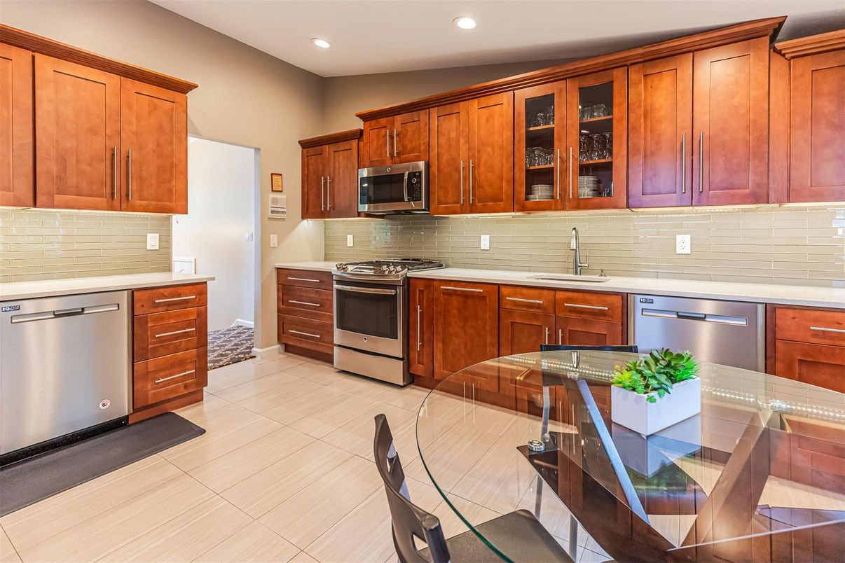 Interior, Kitchen, Recessed Lighting, Stainless Steel Appliances