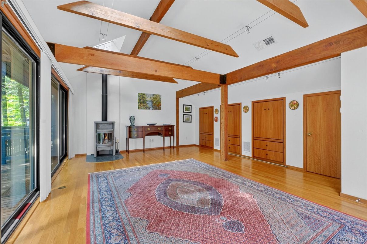 Interior, Wooden Beams, Wood Texture Flooring