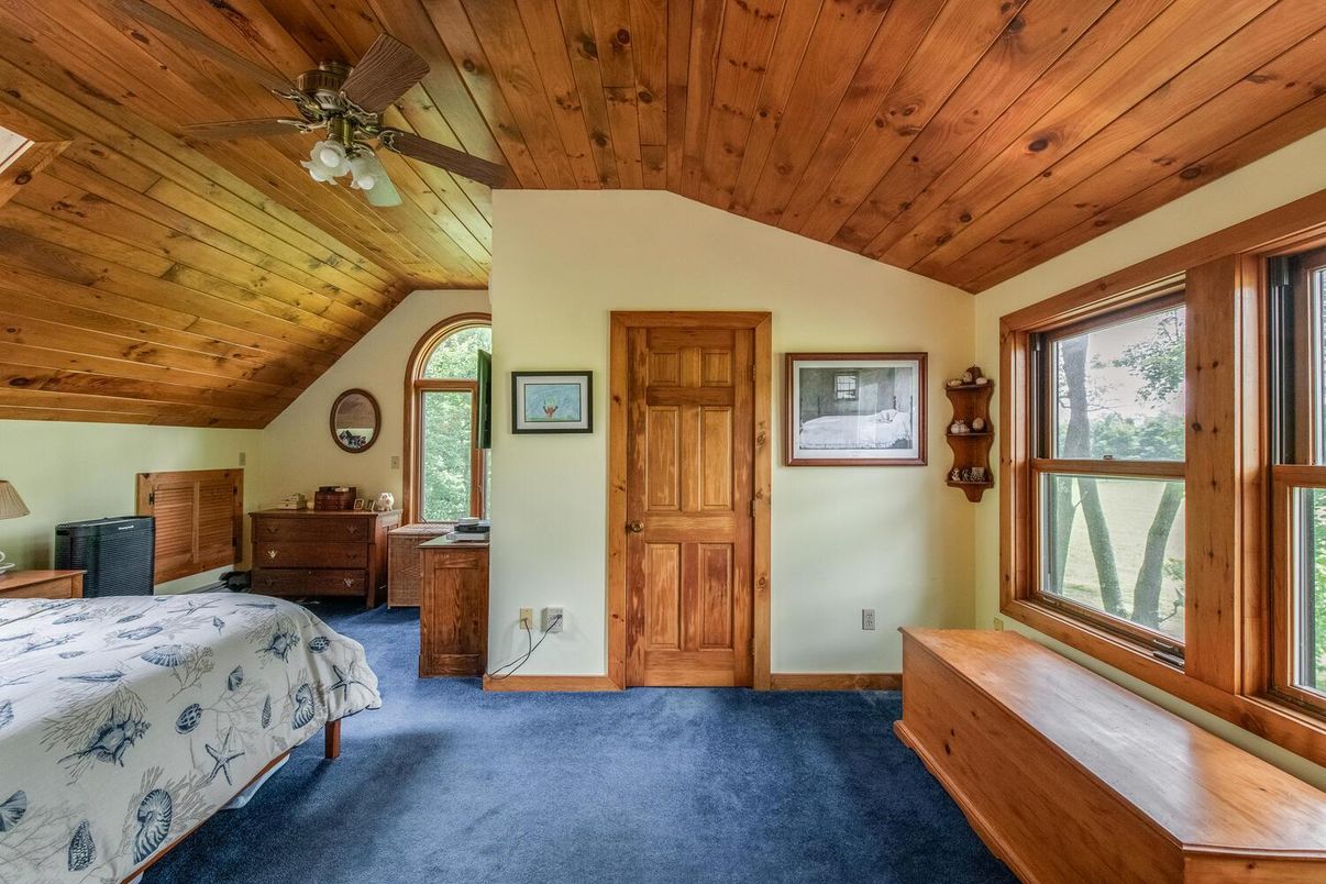 Bedroom, Interior, Wooden Ceilings