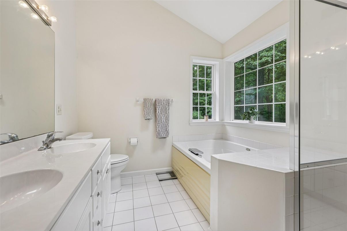 Bathroom, Dual Sink Vanities, Glass Shower, Interior