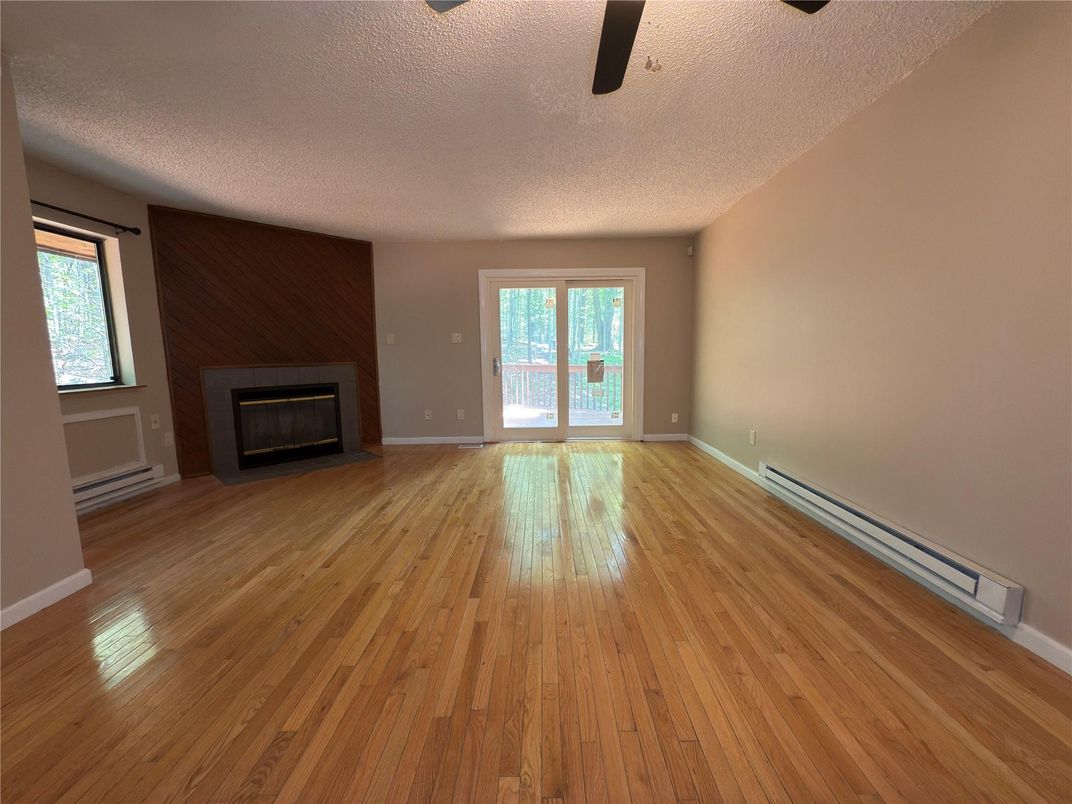 Empty room, Fireplace, Interior, Wood Texture Flooring