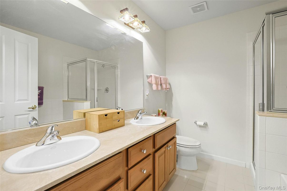 Bathroom, Dual Sink Vanities, Glass Shower, Interior