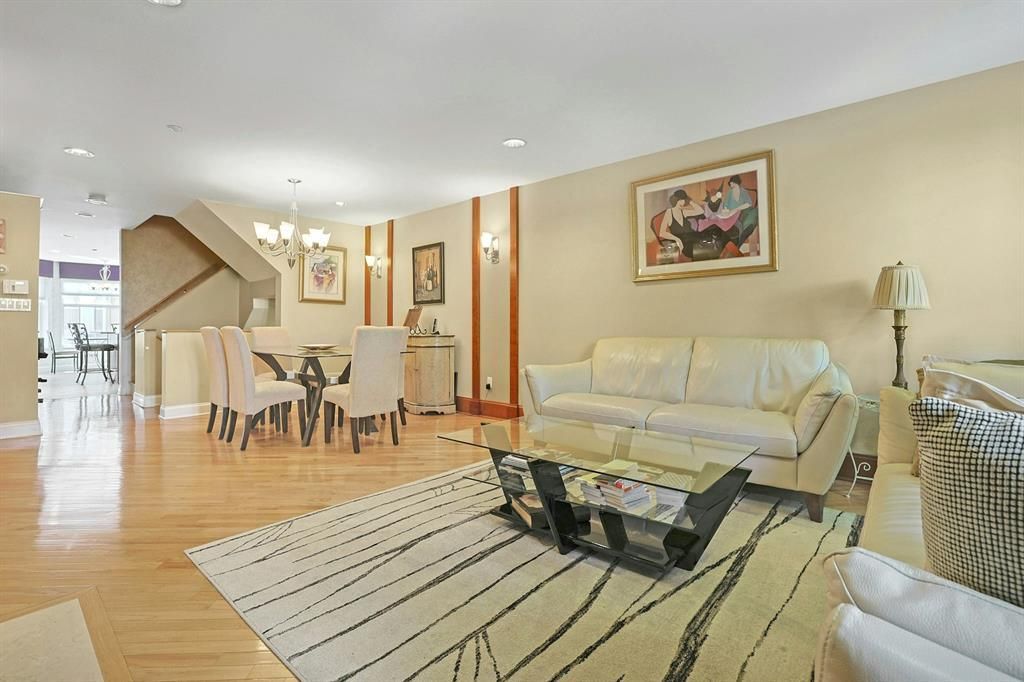 Chandelier, Dining room, Interior, Living room, Recessed Lighting, Wood Texture Flooring