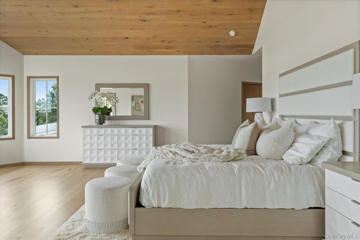 Bedroom, Interior, Wooden Ceilings, Wood Texture Flooring