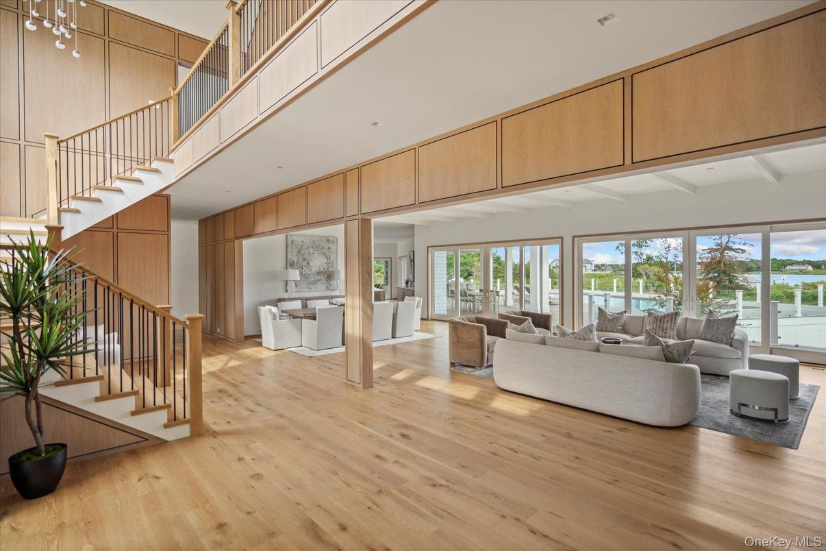 Interior, Living room, Water, Wood Texture Flooring, Wooden Walls