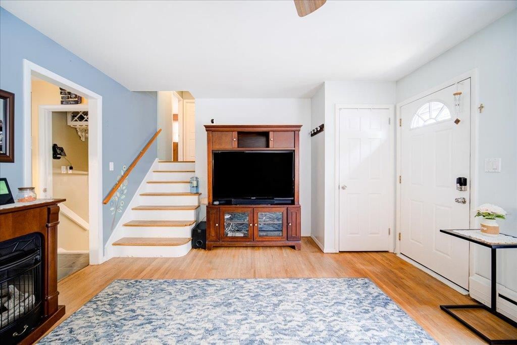 Fireplace, Interior, Wood Texture Flooring