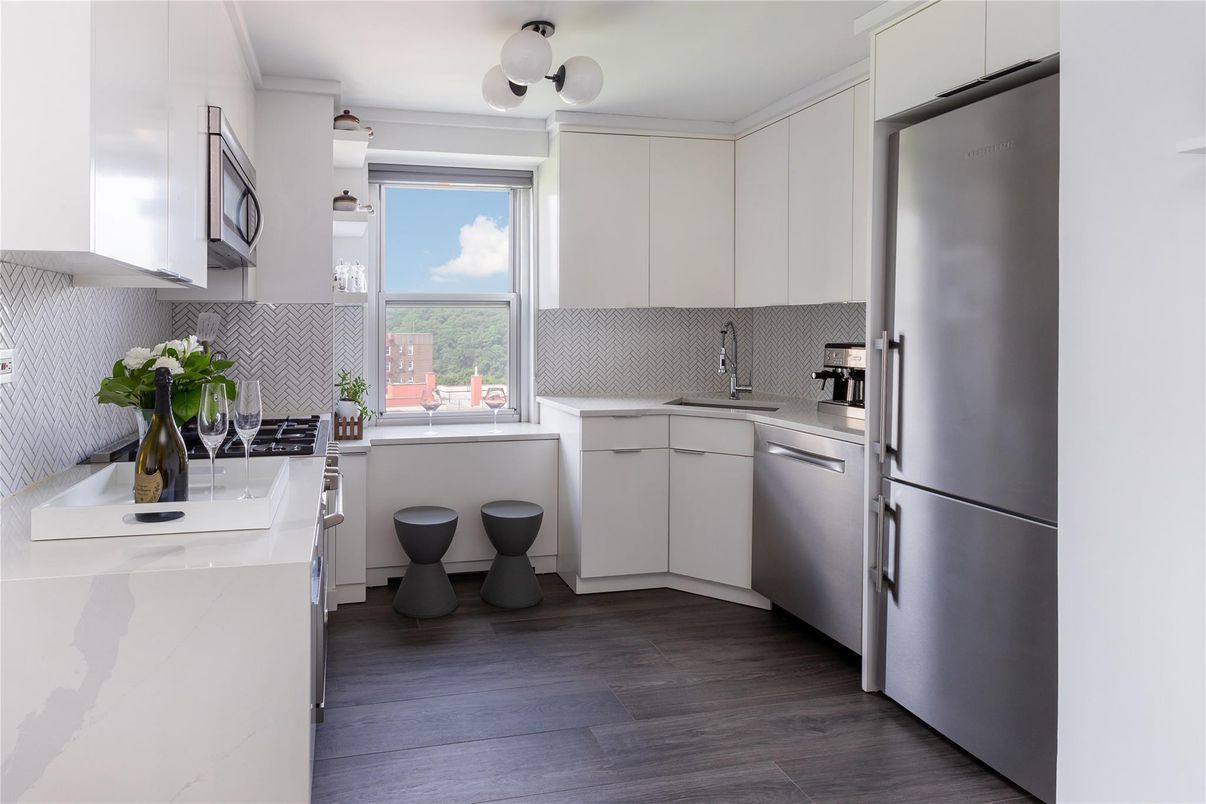 Interior, Kitchen, Wood Texture Flooring