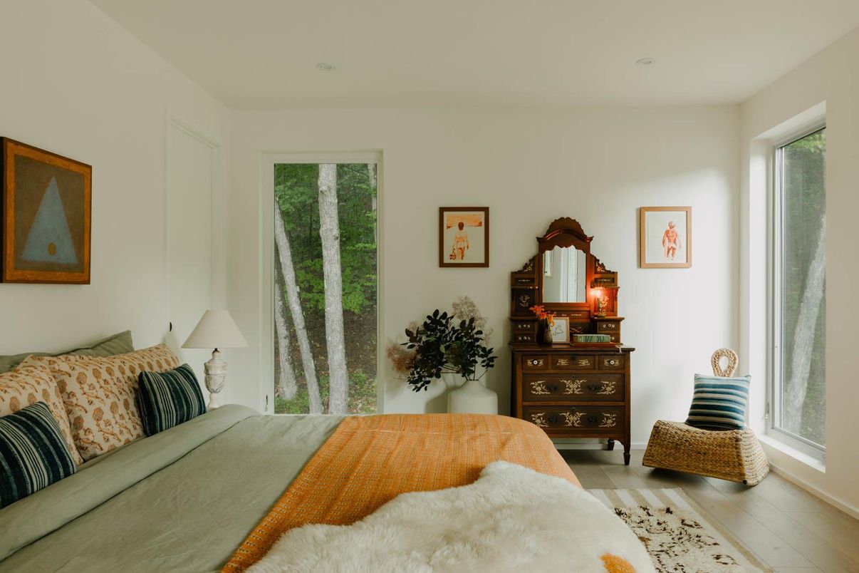 Bedroom, Interior, Wood Texture Flooring