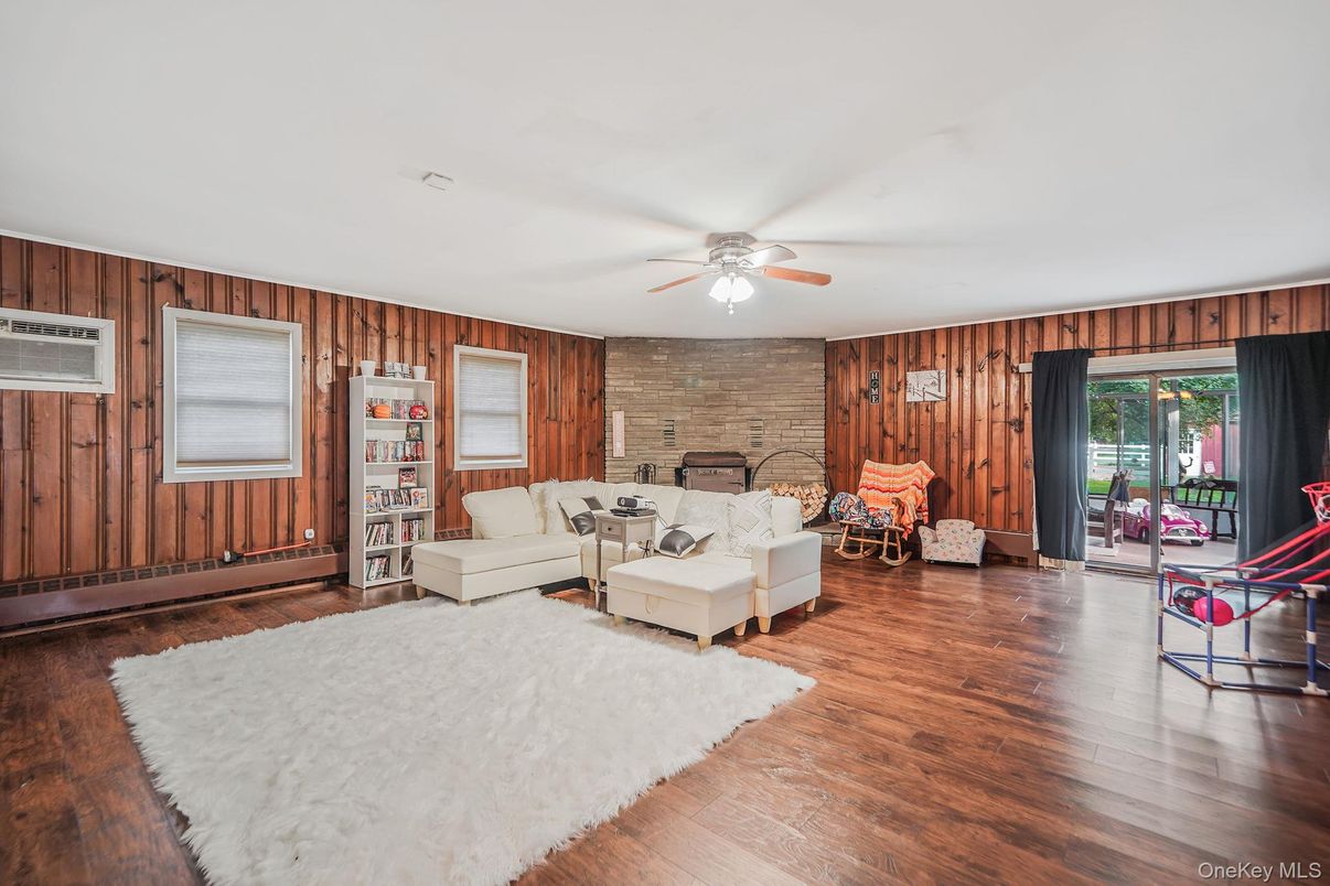 Interior, Living room, Stone Walls, Wood Texture Flooring, Wooden Walls