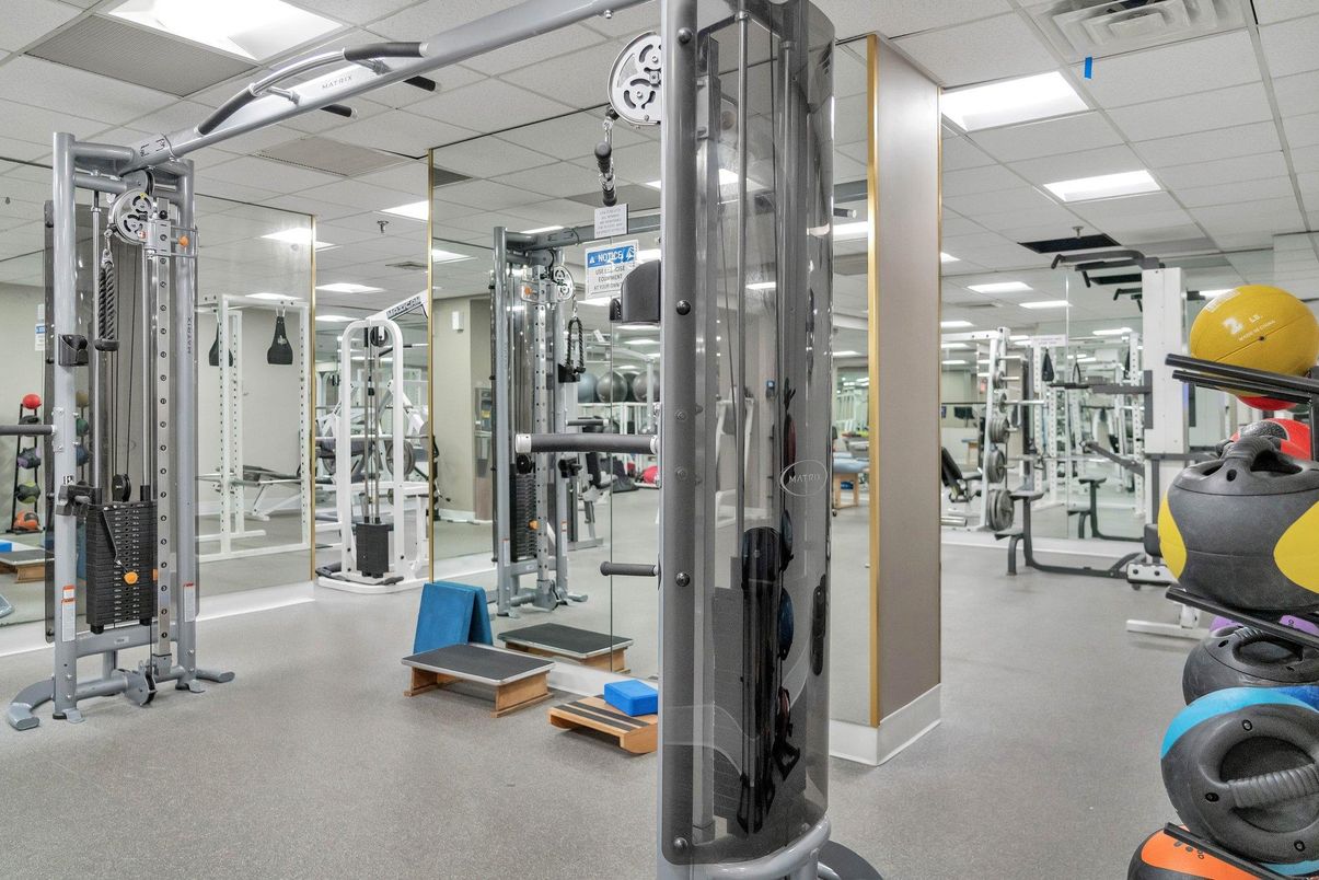 Fitness Equipment, Gym, Interior, Recessed Lighting