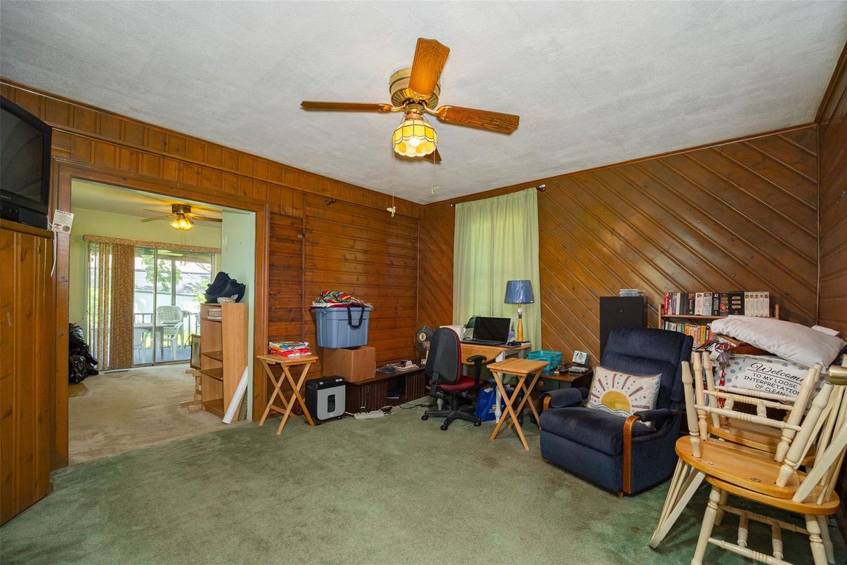 Home Office, Interior, Wooden Walls