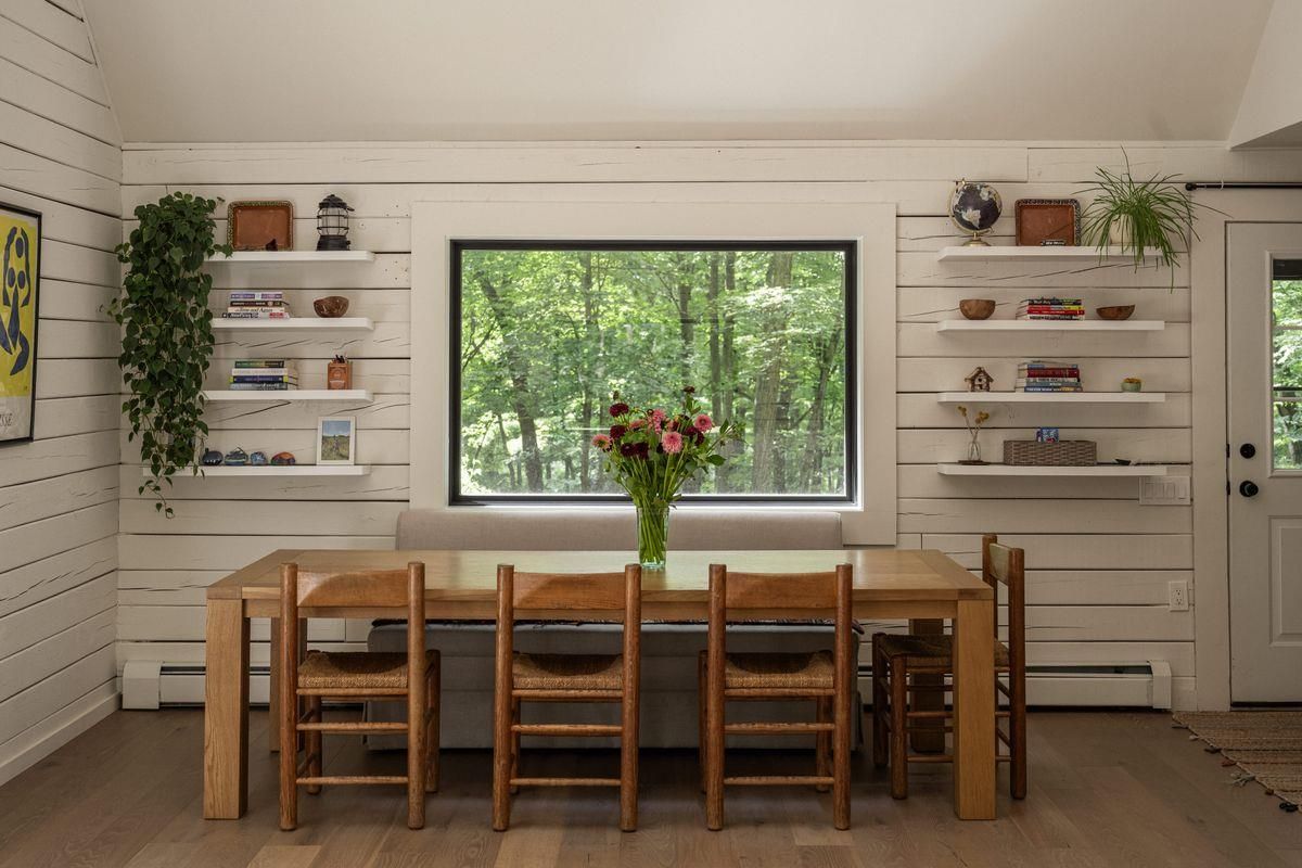 Dining room, Interior, Wood Texture Flooring