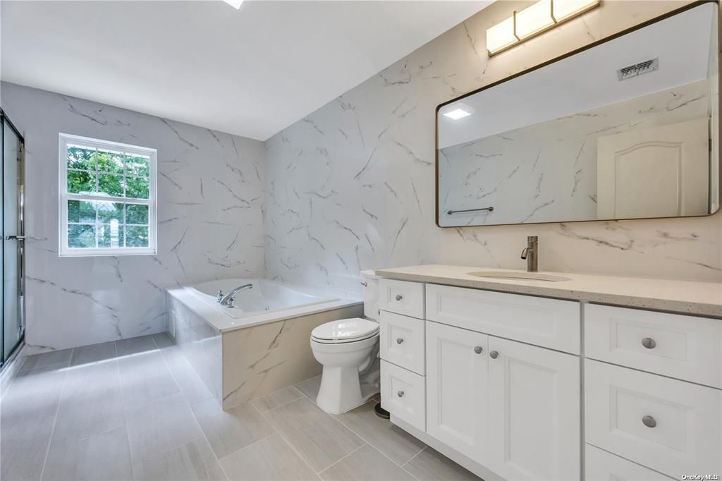 Bathroom, Dual Sink Vanities, Interior, Marble Walls