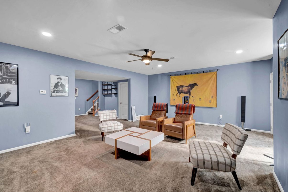 Interior, Living room, Recessed Lighting