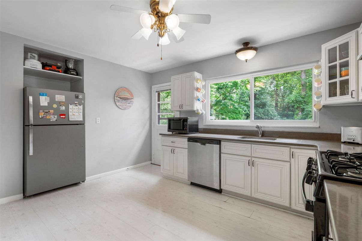 Interior, Kitchen, Wood Texture Flooring