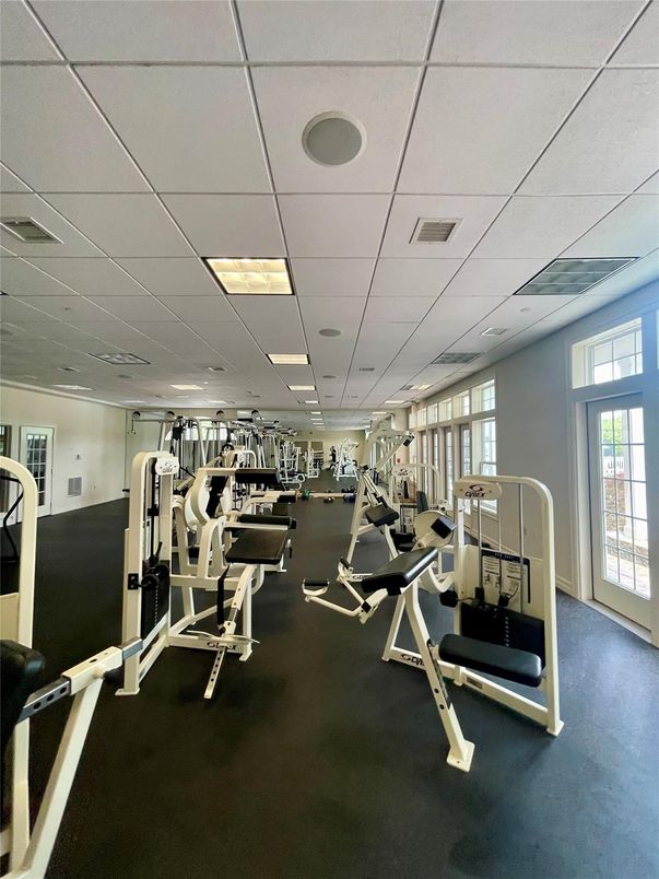 Fitness Equipment, Gym, Interior, Recessed Lighting