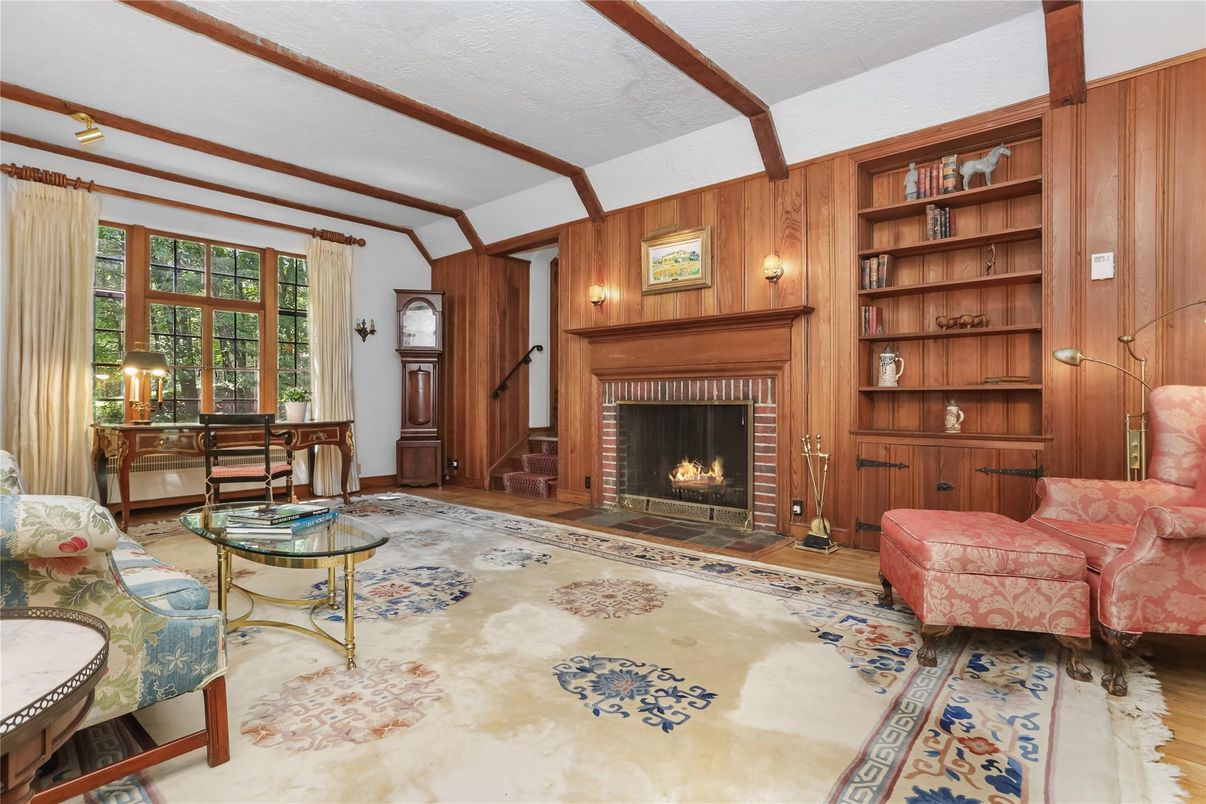 Fireplace, Interior, Living room, Wooden Walls