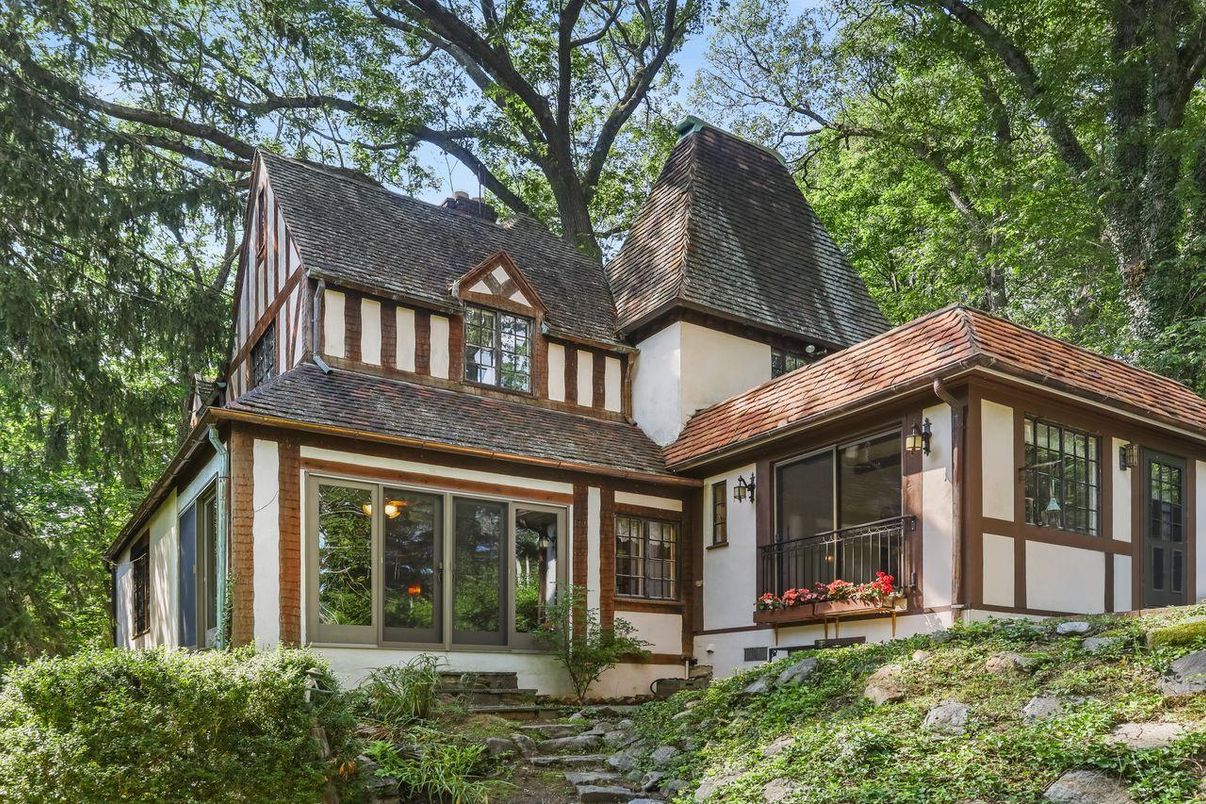 Exterior, Facade, Brick Facade, Tudor Revival