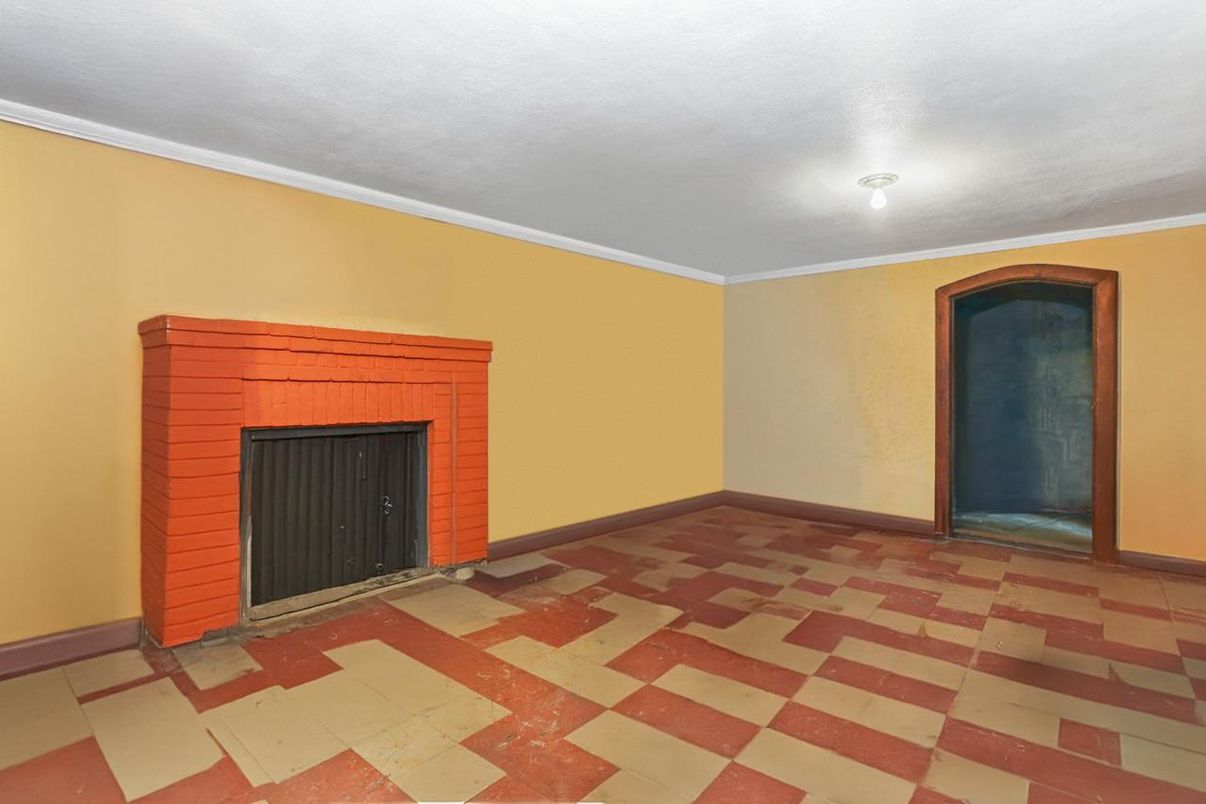 Empty room, Fireplace, Interior