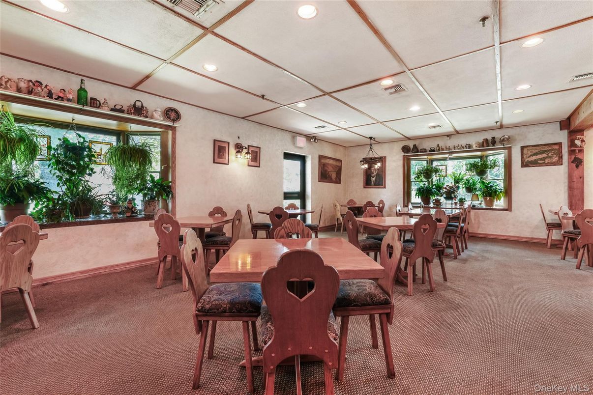 Dining room, Interior, Recessed Lighting