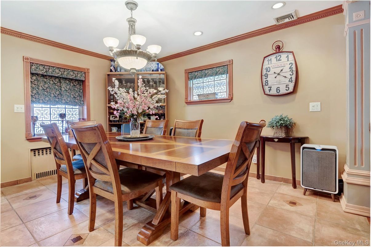 Chandelier, Dining room, Interior, Recessed Lighting
