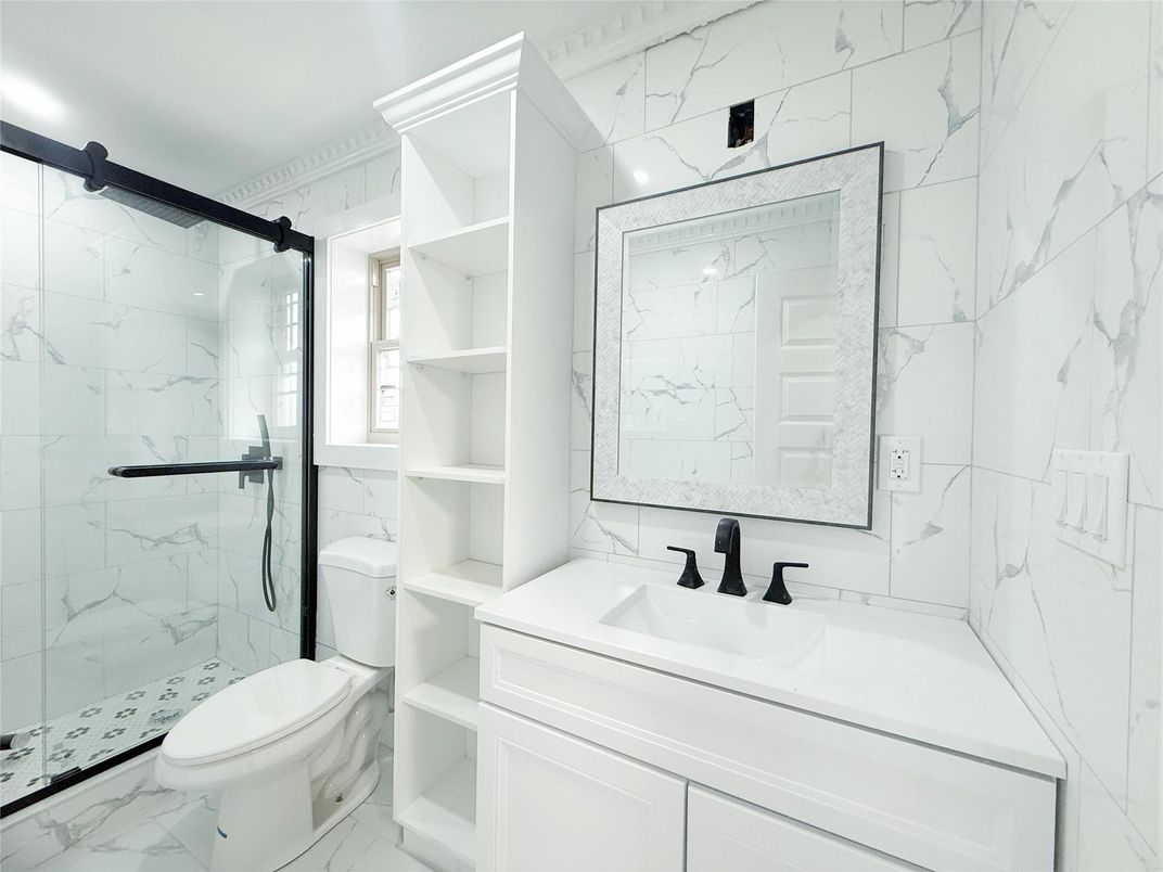 Bathroom, Glass Shower, Interior, Marble, Marble Walls