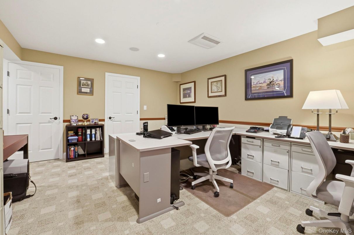 Home Office, Interior, Recessed Lighting