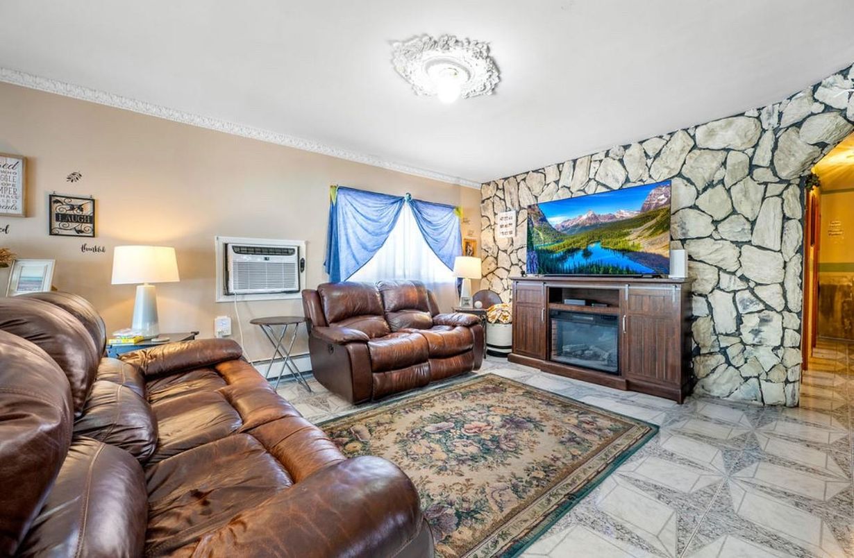 Interior, Living room, Stone Walls