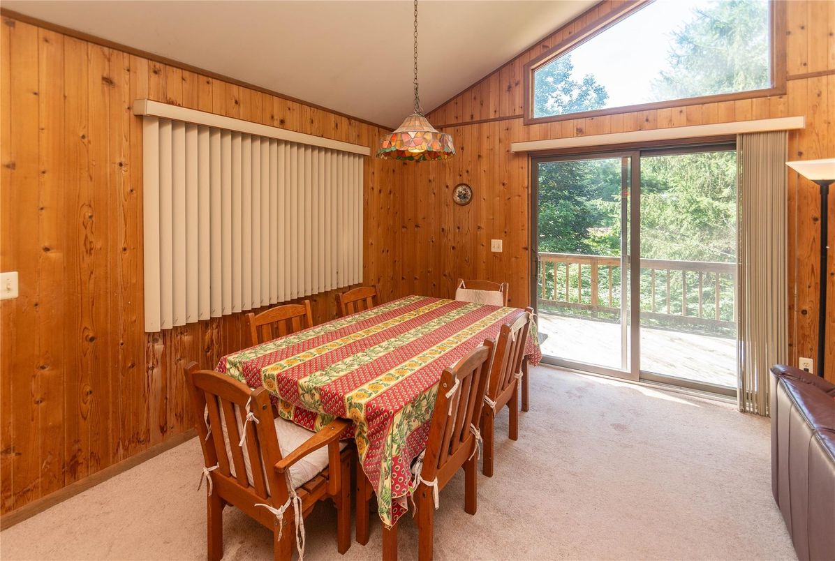 Dining room, Interior, Pendant Lights, Wooden Walls