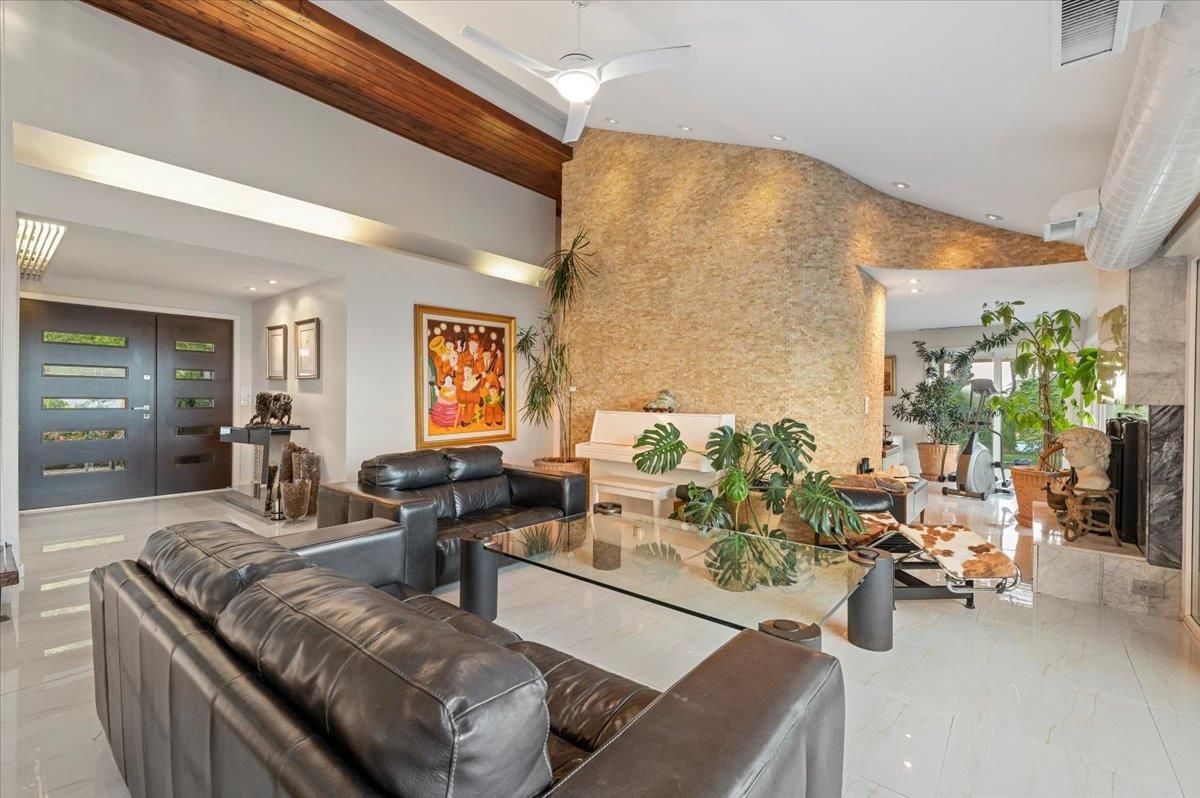 Dining room, Fireplace, Interior, Living room, Marble, Recessed Lighting