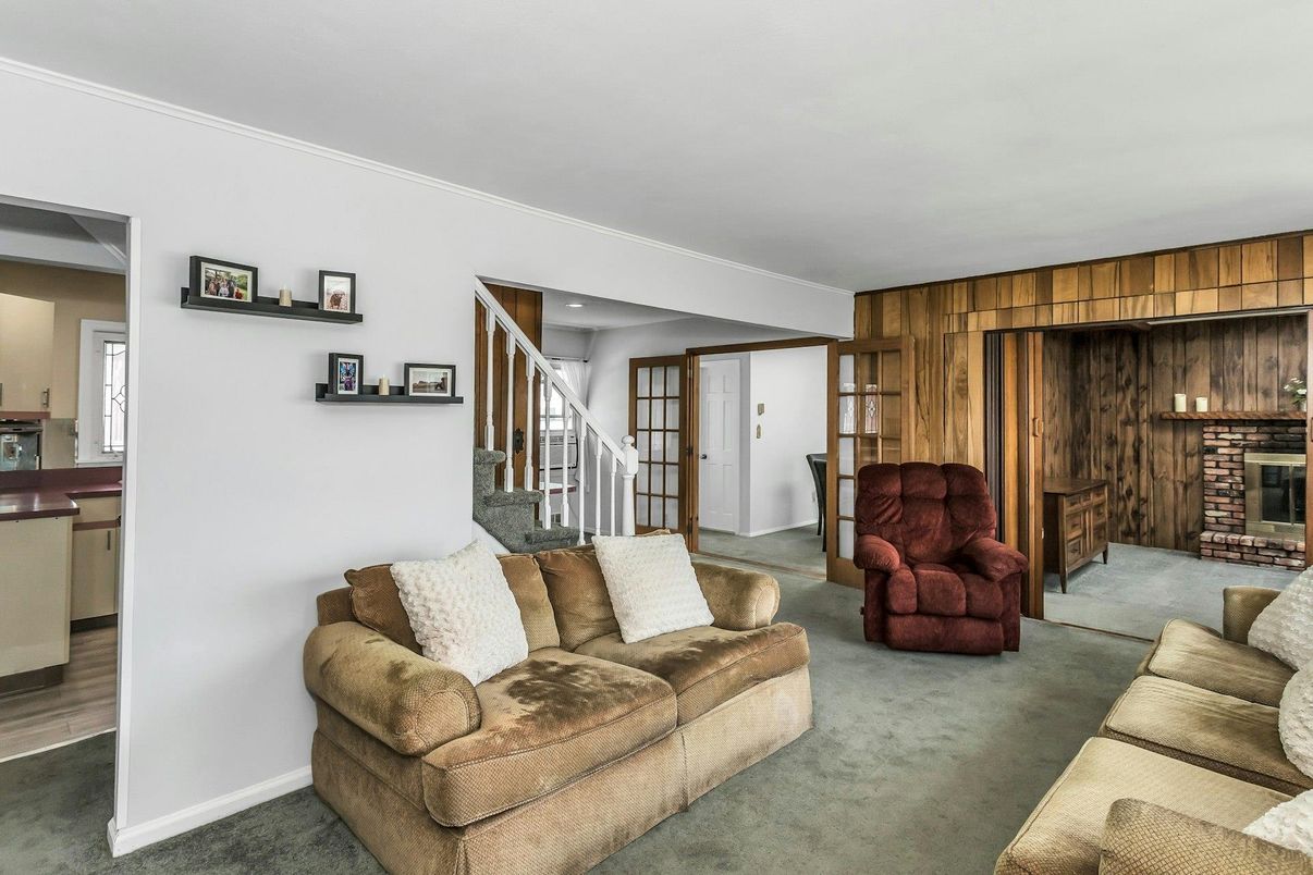 Fireplace, Interior, Living room, Wooden Walls