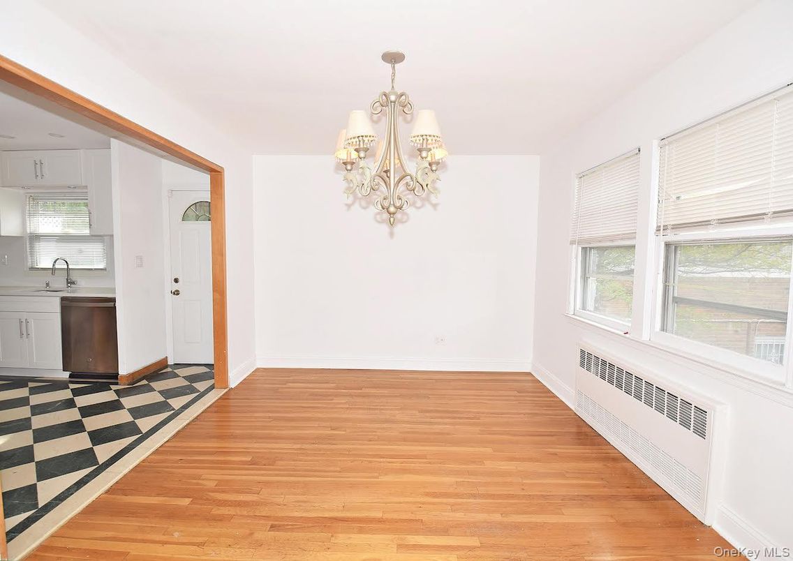 Chandelier, Empty room, Interior, Kitchen, Wood Texture Flooring