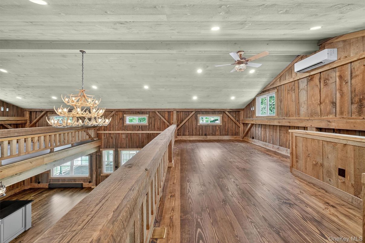 Chandelier, Interior, Recessed Lighting, Wood Texture Flooring, Wooden Walls