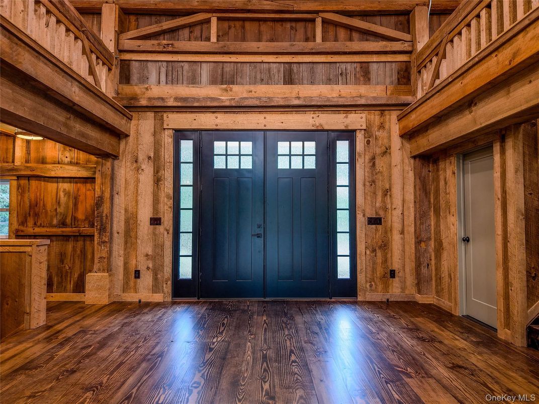 Empty room, Interior, Wooden Beams, Wood Texture Flooring, Wooden Walls