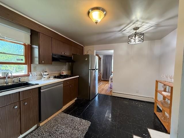 Interior, Kitchen, Wood Texture Flooring