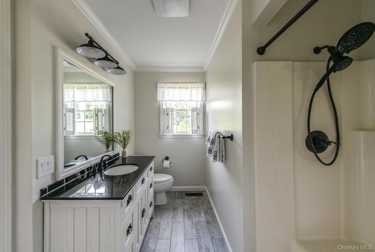 Bathroom, Dual Sink Vanities, Interior, Wood Texture Flooring