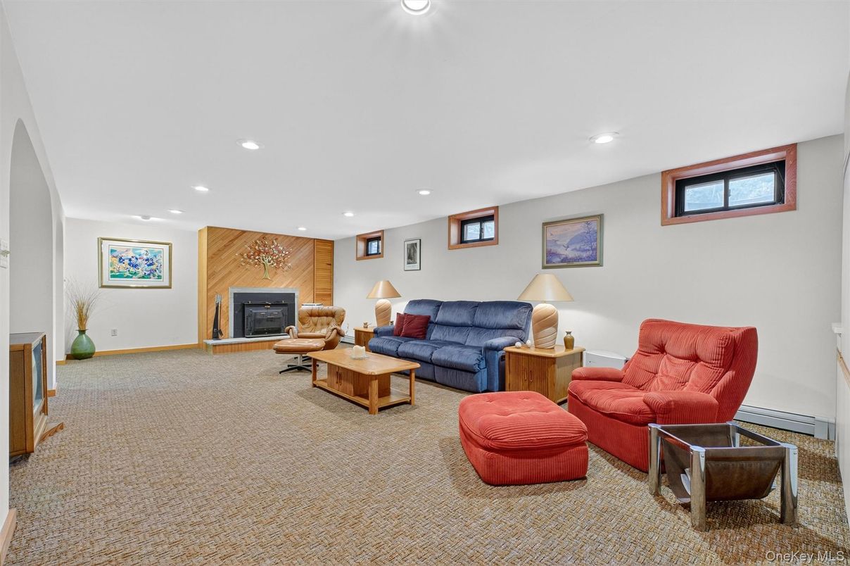 Fireplace, Interior, Living room, Recessed Lighting