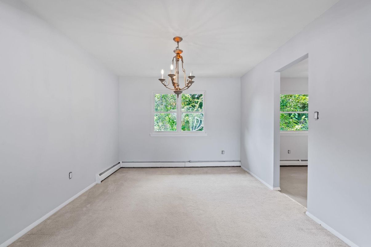 Chandelier, Empty room, Interior