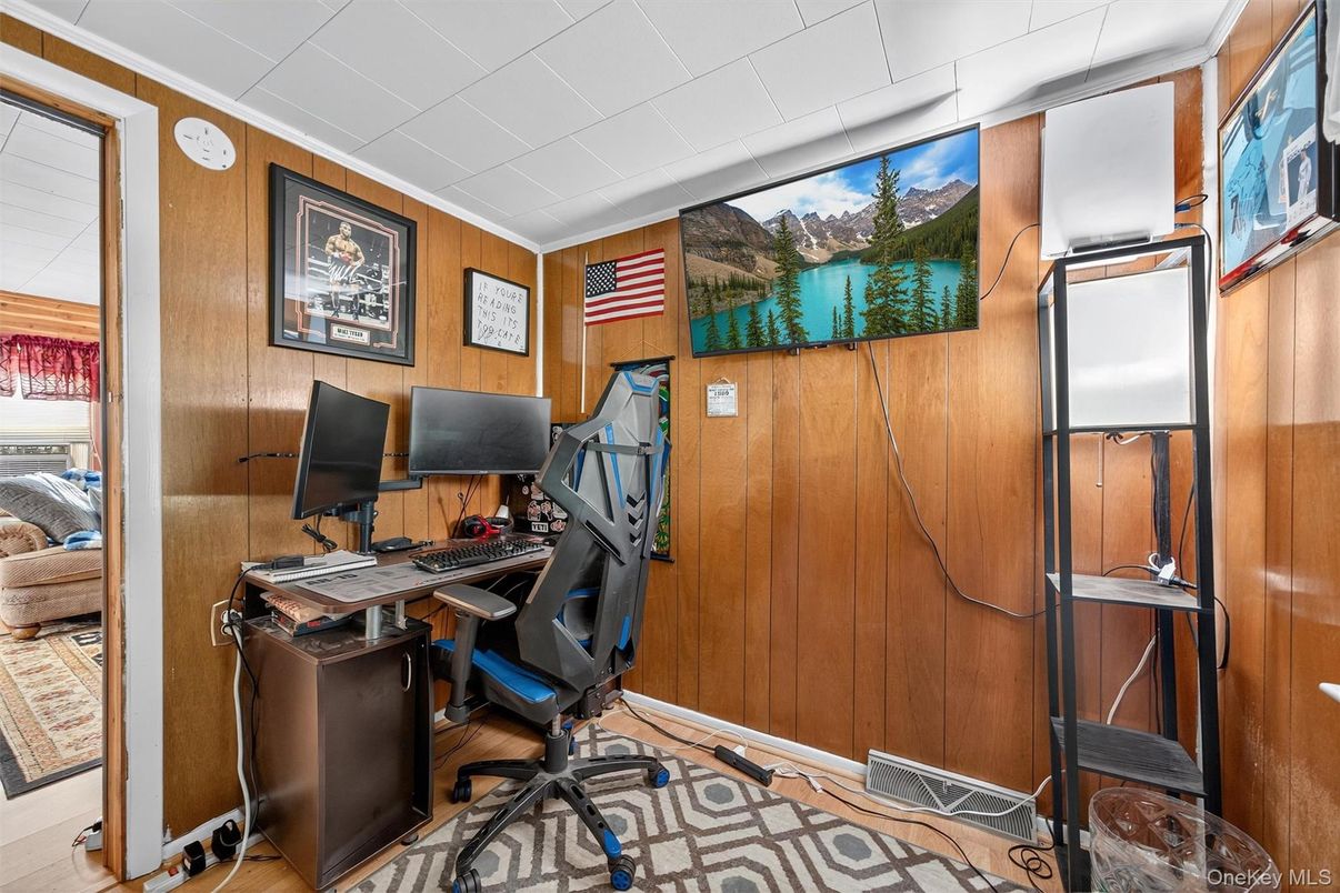 Home Office, Interior, Wooden Walls