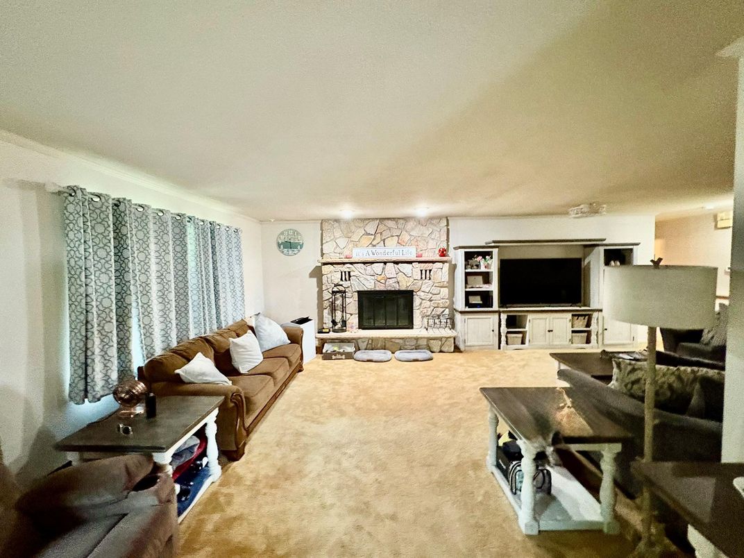 Fireplace, Interior, Living room, Stone Walls
