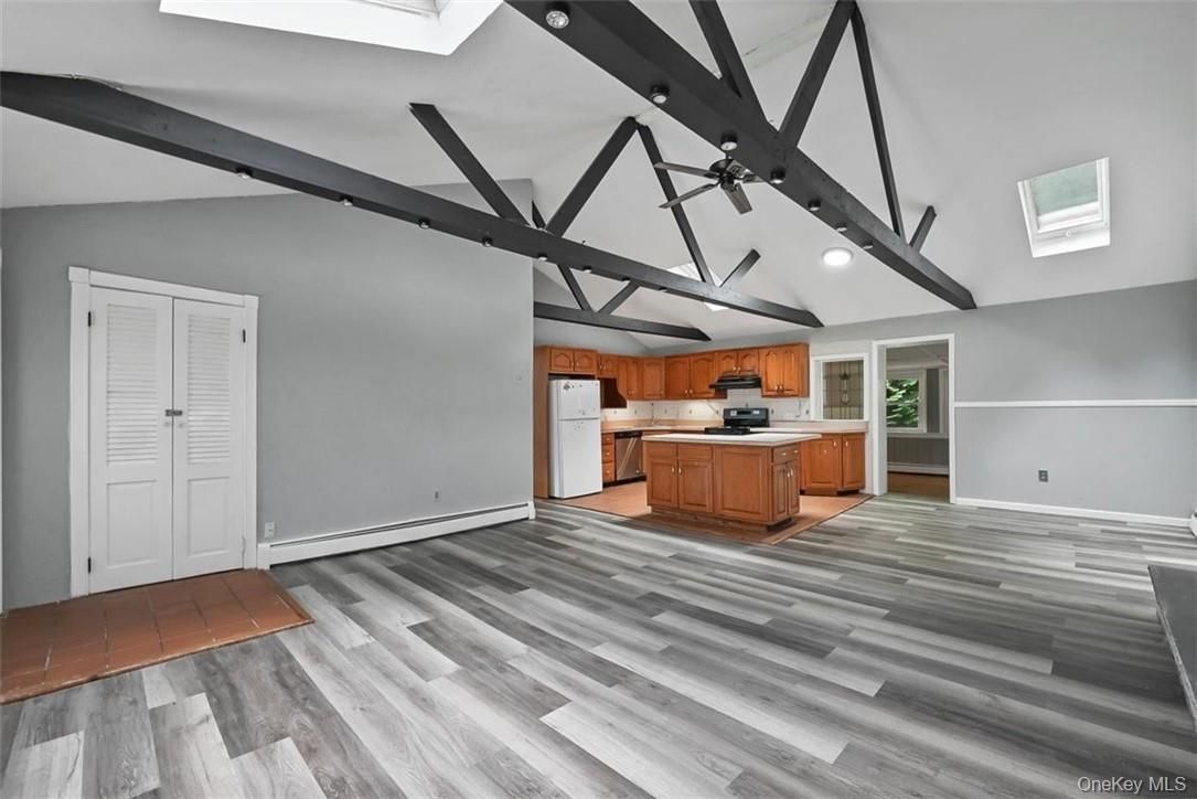 Interior, Kitchen, Wooden Beams, Wood Texture Flooring