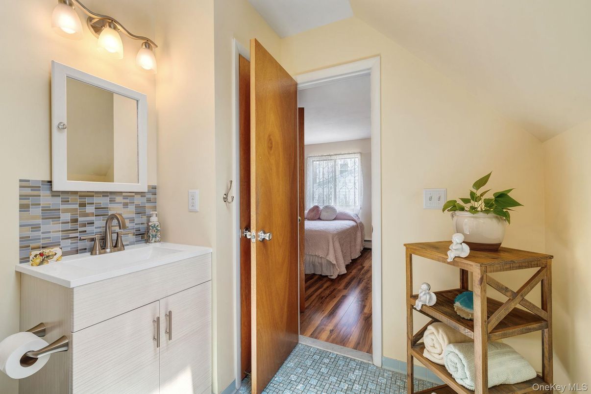 Bathroom, Interior, Wood Texture Flooring