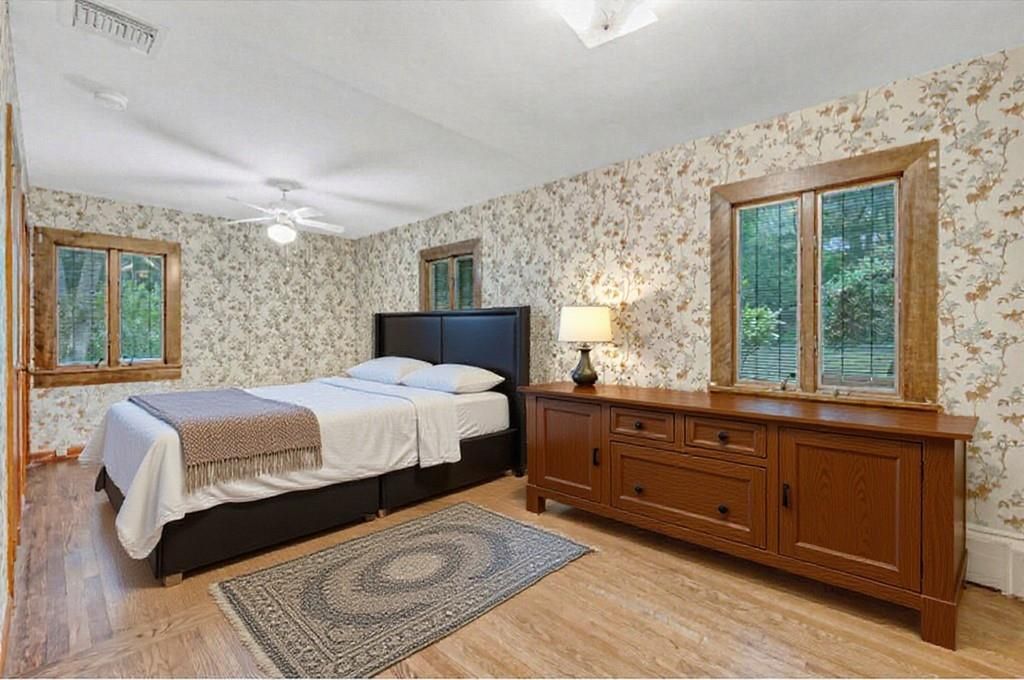 Bedroom, Interior, Wood Texture Flooring
