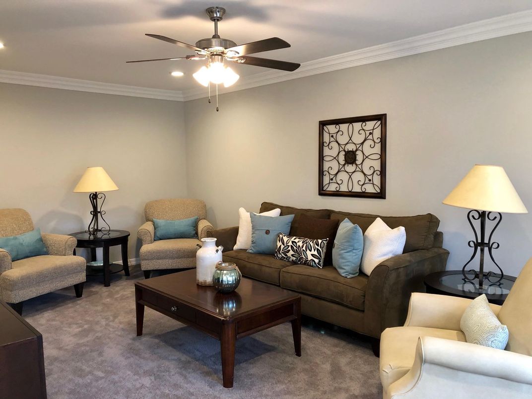 Interior, Living room, Recessed Lighting