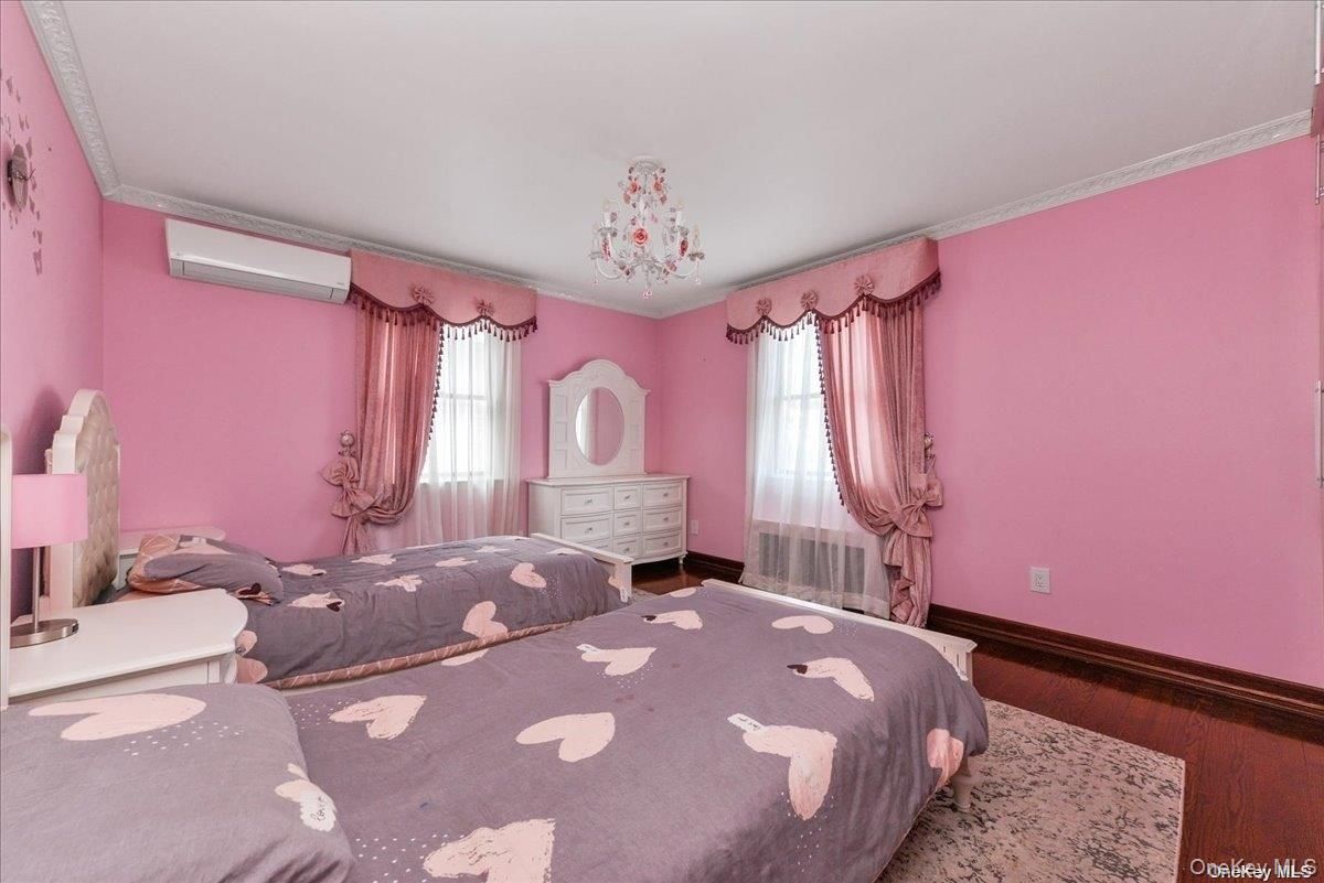 Bedroom, Chandelier, Interior