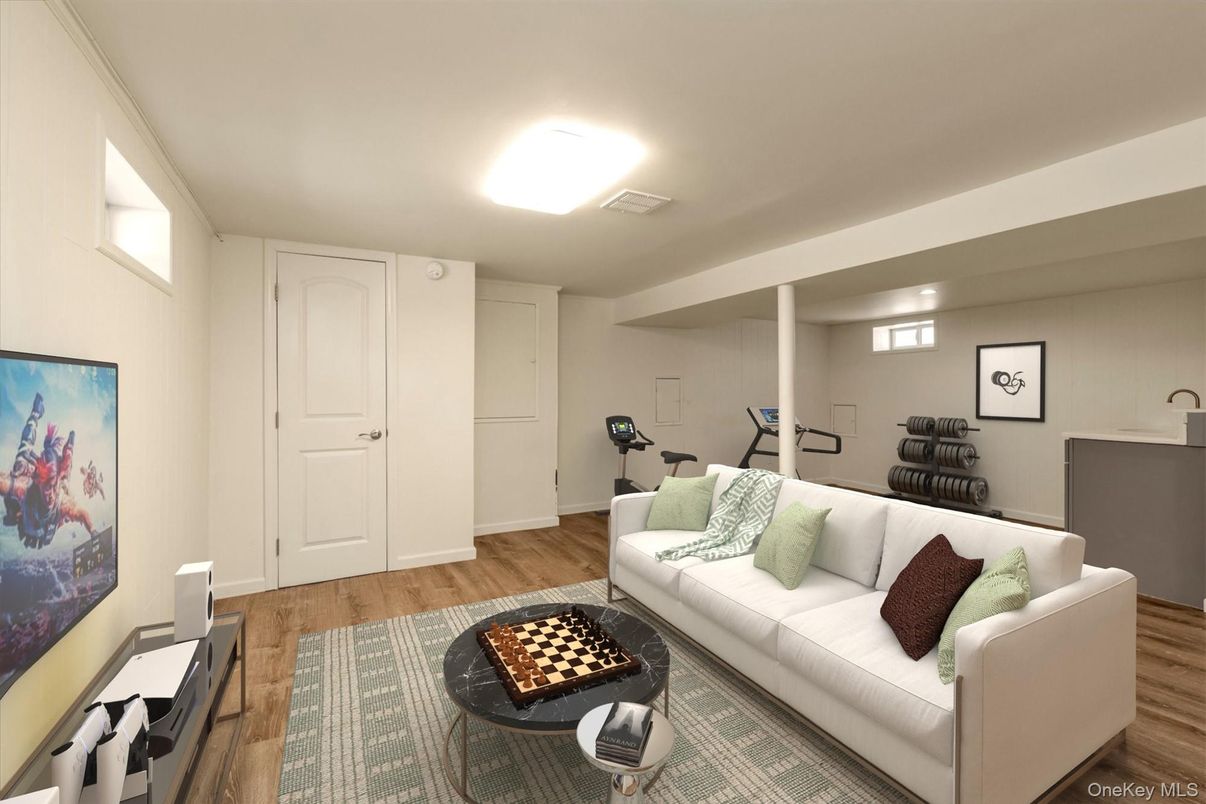 Fitness Equipment, Interior, Living room, Wood Texture Flooring