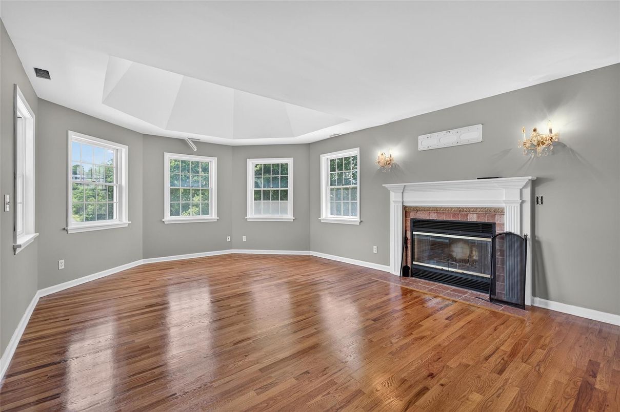 Empty room, Fireplace, Interior, Wood Texture Flooring