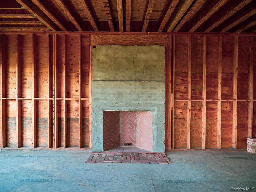 Empty room, Fireplace, Interior, Wooden Beams, Wooden Ceilings, Wooden Walls