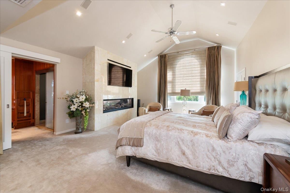 Bedroom, Fireplace, Interior, Recessed Lighting